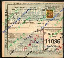 Colis Postaux Bulletin Expédition 7.20 F 3 Kg Timbre 2.40 F N° 11096 (cachet Gare SNCF St DIE EST) - Briefe U. Dokumente