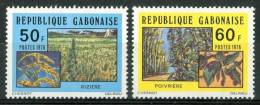 1976 Gabon Agricoltuta Agriculture Set MNH** Pa47 - Legumbres