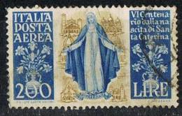 Italia 1948 Presidenza De Nicola Governo De Gasperi. Posta Aerea £. 200 S. Caterina -usato Sicuro - Poste Aérienne