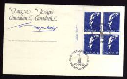 Canada - 1980 - Diefenbaker Commemoration ( Plate Block) - FDC - 1971-1980