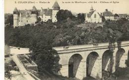 CPA(18) CULAN   L Viaduc De Montluçon Chateau Et Eglise - Culan