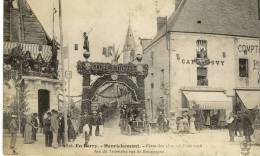 CPA(18)  HENRICHEMONT Fetes Des 15 Et 16 Aout1908 Arc De Triomphe Rue De Bourgogne (etat Moyen) - Henrichemont