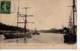 SAINT VALERY SUR SOMME Brick-Goelette Sortant Du Port  (Voir Scans Recto Et Verso) - Saint Valery Sur Somme