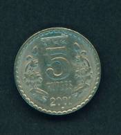 INDIA  -  2001  5 Rupees  Circulated As Scan - Inde