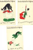 Pochette Complète 5 Cartes  Illustrateur F Lesourt - Thème Animaux Fables La Fontaine - Autres Illustrateurs