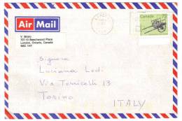 VER2251 - CANADA' 1987, Lettera Commerciale Da London Per L'Italia - Storia Postale