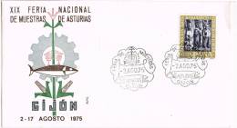 0132. Carta GIJON (Asturias) 1975.  Feria Muestras - Cartas & Documentos