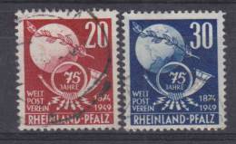 Frz. Zone Rheinl.Pfalz MiNr. 51-52 Gest. - Renania-Palatinato