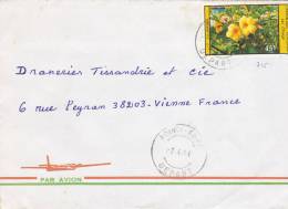 MARCOPHILIE, Lettre, CONGO, 715 Cachet 1984, POINTE NOIRE, Seul Sur Lettre, Fleur /2054 - Autres & Non Classés