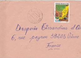 MARCOPHILIE, Lettre, CONGO, 725 Cachet 1985,  BRAZZAVILLE, Seul Sur Lettre, Agriculture Palmier/2057 - Altri & Non Classificati