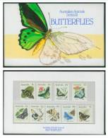 Australien  1983  Freimarken - Schmetterlinge  (9 ** (MNH) Kpl. )  Mi: 839-48 (6,50 EUR) - Presentation Packs