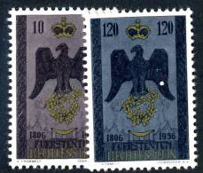 L0279) LIECHTENSTEIN 1956  Mi.#346-47  Mint* - Nuevos