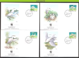 Mzi153fb WWF FAUNA VOGELS BIRDS REIGER HERON VÖGEL AVES OISEAUX SINGAPORE 1993 FDC's - FDC