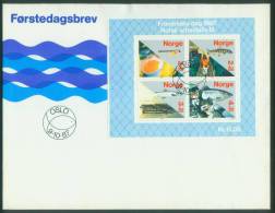 Norwegen  1987  Tag Der Briefmarke - Fischindustrie  (1 FDC  Kpl. )  Mi: Bl. 8 (9,00 EUR) - FDC