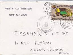 MARCOPHILIE, Lettre, CONGO, P.A. 282, Cachet 1980, BRAZZAVILLE, Espana 82/2102 - Andere & Zonder Classificatie