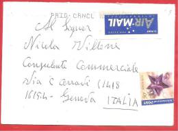 LETTERA VIAGGIATA DALL´AUSTRALIA ALL´ITALIA - FRANCOBOLLO NATALE 2002 - POSTA AEREA - Storia Postale