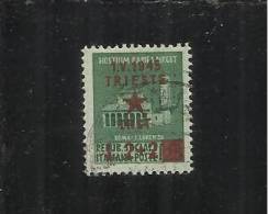 OCCUPAZIONE TRIESTE 1945 L. 2+2 SU 0,25 TIMBRATO - Joegoslavische Bez.: Fiume