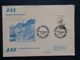 A1883     1° FLIGHT  SAS 1972 - Covers & Documents