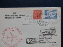 A18845    1° FLIGHT  SAS 1961 - Covers & Documents