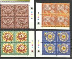 INDIA, 2009, Greetings, Set 4 V, Blocks Of 4, With Traffic Lights, Festival Celebration, Art, Drawing, GeometryMNH, (**) - Nuevos