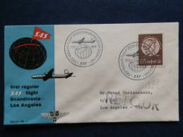 A1891 1° FLIGHT  SAS 1954 - Covers & Documents