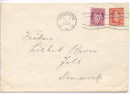 Norway Cover Sent To Denmark Sandefjord 26-3-1956 - Brieven En Documenten