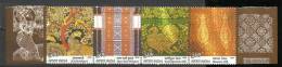 INDIA, 2009, Traditional Indian Textiles, Setenant Set 4 V, (With Broad Margins) MNH, (**) - Unused Stamps