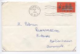 Norway Cover Sent To Denmark Namsos 23-9-1960 (the Cover Has Been Bended) - Cartas & Documentos