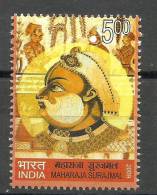 INDIA, 2009, Maharaja Surajmal, Famous People Royalty, Horses, Jewellery, MNH, (**) - Nuevos