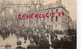 03 -  MOULINS -  LA MANIFESTATION SUR LES COURS DE LA PREFECTURE - 5 FEVRIER 1906 - Moulins