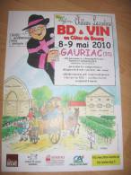 Affiche CAUPENNE Festival BD Et Vin Gauriac 2010 - Plakate & Offsets