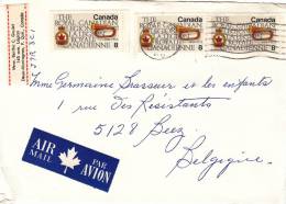 Canada 590 X3  Obl Sur Lettre - Covers & Documents