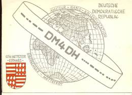 QSL - QTH Kaart - Amateur Radio DDR - Hettstedt Sudharz 1963 - Autres & Non Classés