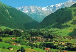 SAANEN 1010 M./ 3326 Ft. - Blick Richtung Gstaad Auf Wildhorn Und Spitzhorn - TBE, Carte Neuve, 2 Scans - Gstaad