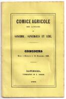 Comice Agricole Des Cantons De Sancerrre, Sancergues & Léré, Concours Tenu à Sancerre Le 13 Septembre 1863 - Centre - Val De Loire