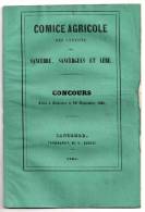 Comice Agricole Des Cantons De Sancerrre, Sancergues & Léré, Concours Tenu à Sancerre Le 10 Septembre 1865 - Centre - Val De Loire