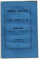 Comice Agricole Des Cantons De Sancerrre, Sancergues & Léré, Concours Tenu à Léré Le 9 Septembre 1866 - Centre - Val De Loire