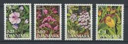 DANEMARK 1990 - Fleur Blumen Flower - Neuf, Sans Charniere (Yvert 984/87) - Ungebraucht