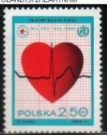 POLAND 1972 WORLD HEART MONTH NHM Medicine Medical Equipment ECG - WHO