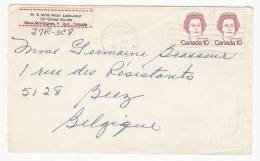 Canada 610  X2 Obl Sur Lettre - Briefe U. Dokumente