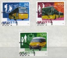 Zu 1192-1194 / Mi 1956-1958 / YT 1882-1884 100 Ans Car Postal Obl 1er Jour - Bus