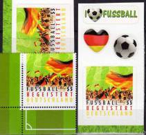 Begeisterte Fan UEFA-EURO 2012 Deutschland 2930,2036,ZD+Zierfeld 1 ** 4€ Sport Soccer Stamps In The Se-tenant Of Germany - UEFA European Championship