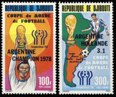 DJIBOUTI  ( REPUBLIQUE  ) A123  Et  A124 AVEC SURCHARGE - 1978 – Argentine