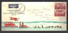 NOUVELLE ZELANDE Terre De ROSS 1959 Obl. S/Lettre Comm. Avion Voyagée Base Scott - Storia Postale