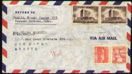 CUBA 1957 - REGISTERED AIR COVER From Habana To São Paulo - Covers & Documents