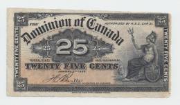 Dominion Of Canada 25 Cents 1-2- 1900 AVF P 9b 9 B - Canada