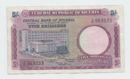 Nigeria 5 Shillings ND 1967 VF P 6 - Nigeria