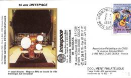 10 Ans INTESPACE Enveloppe Illustrée Oblitération TOULOUSE Du 2/1/1993 - Europe