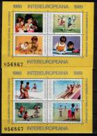 INTEREUROPA, Kids,Romania/ Rumänien 1989, Michel Block 254-255 , 2 MNH Blocks, CV 7 € - Neufs