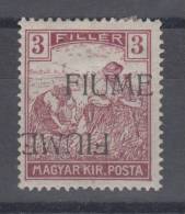 Italy Hungary Fiume 3 Filler Double Overprint Mi#9II 1918 MH * - Fiume & Kupa